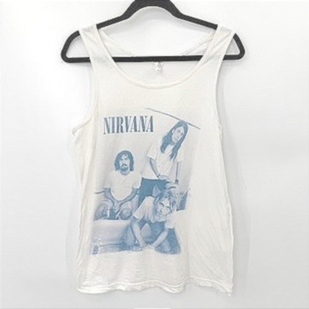 Nirvana‎ Vintage Tank Top Mens S Rock Band Grunge Streetwear Indie Y2K Punk